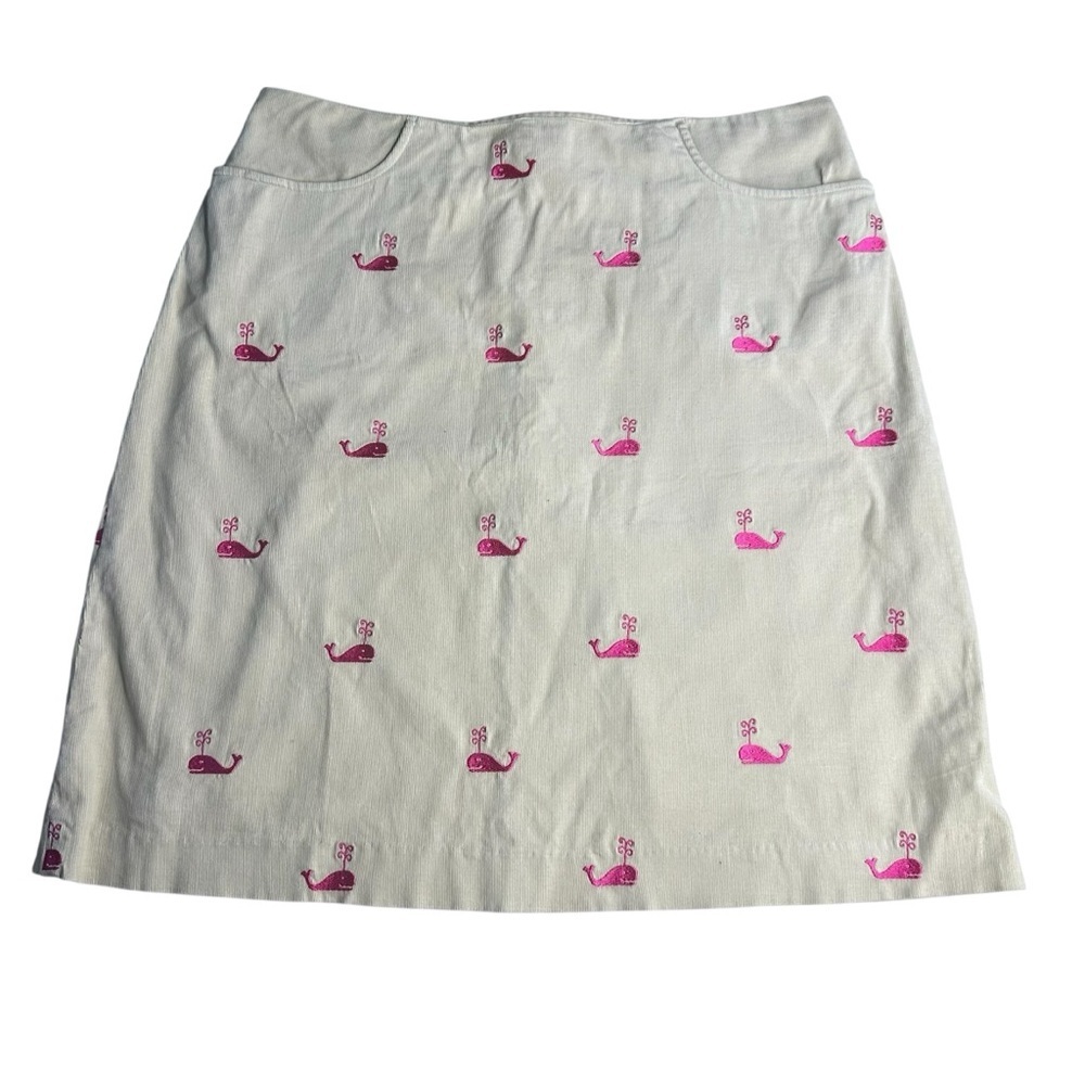 Lilly Pulitzer Vintage Women’s Corduroy Skirt. Size 8. White Label. Whales